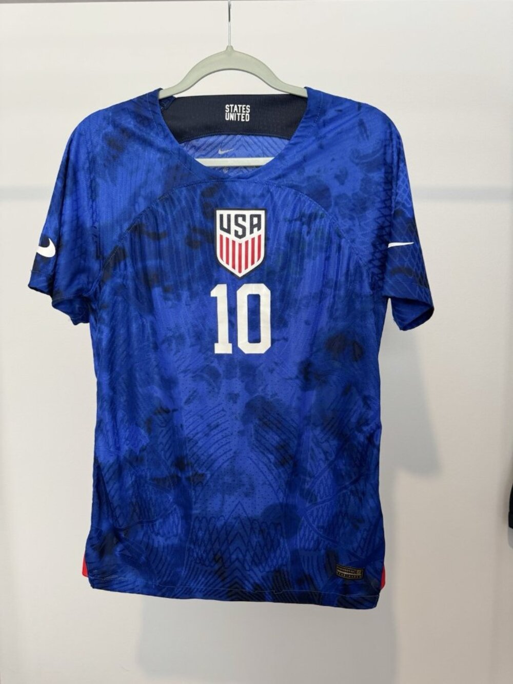 Nike USA Soccer Jersey Men's Medium Blue Christian Pulisic #10 Dri-FIT ADV